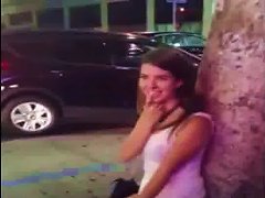 Pretty Teen Piss In The Street In Front Of Passersby